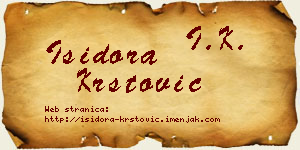 Isidora Krstović vizit kartica